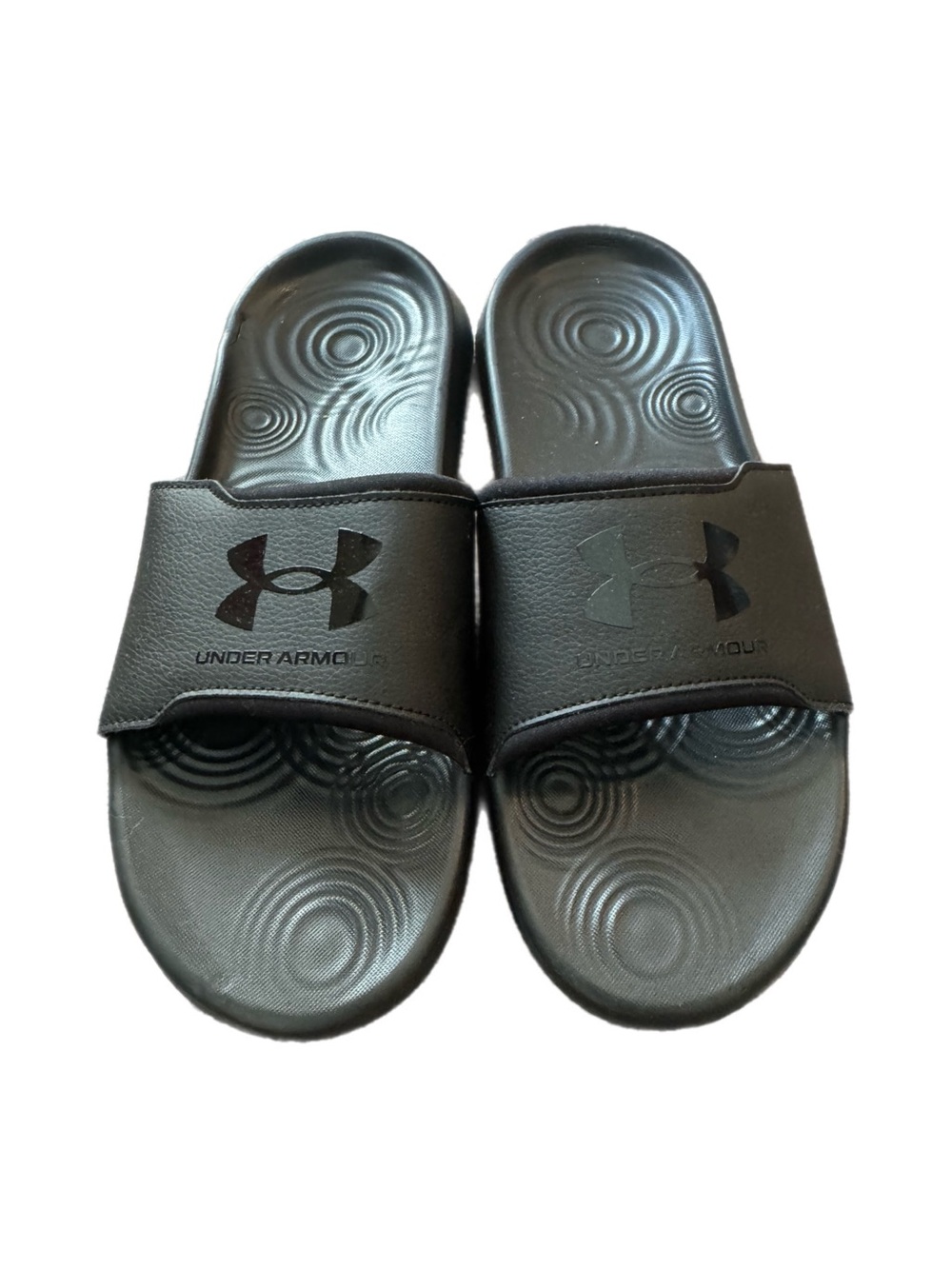 Under Armour Men’s Black comfortable Slides size 10